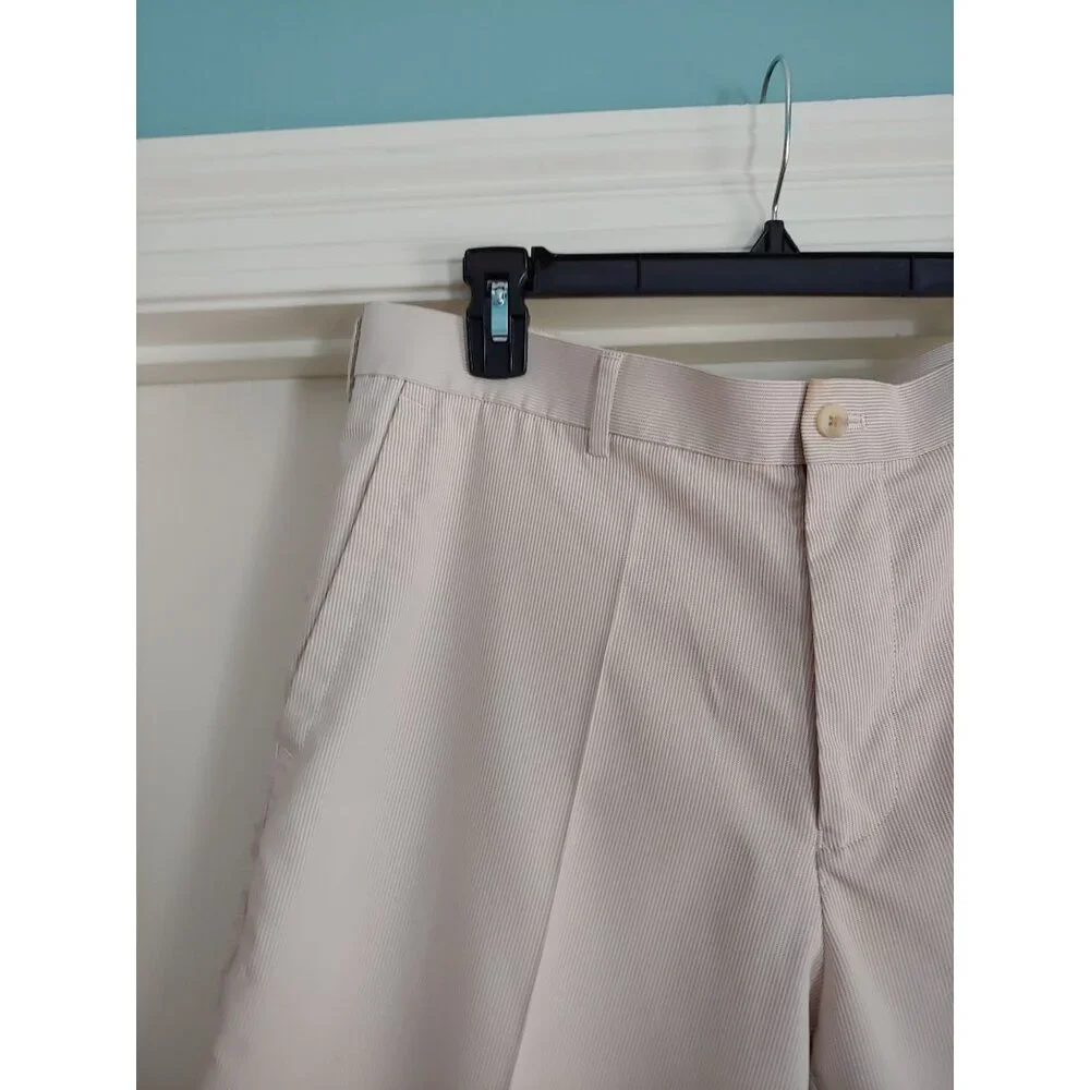Peter Millar Wicking Tan Stripe Golf Outdoor Mens Shorts 35